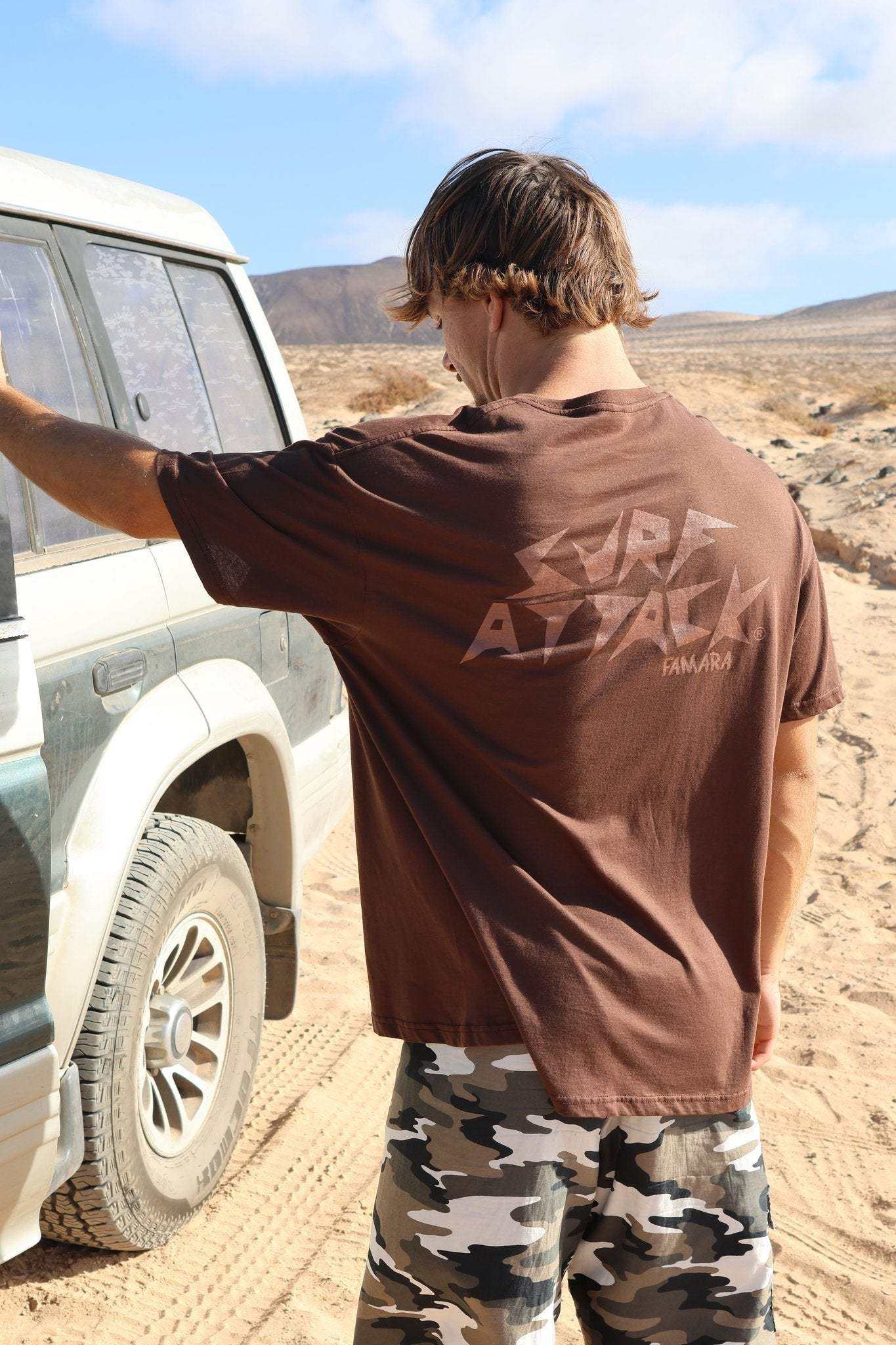 Surf Attack T-Shirts with vintage wash and tone-on-tone Core Logo print in modern relaxed fit cotton tee