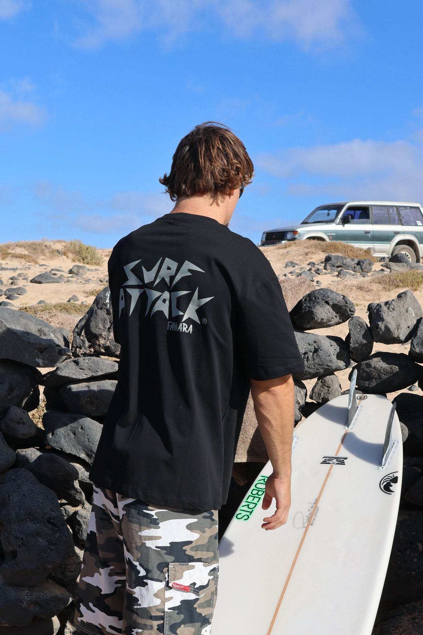 Original Surf Attack heavyweight cotton t-shirt with vintage wash and relaxed fit