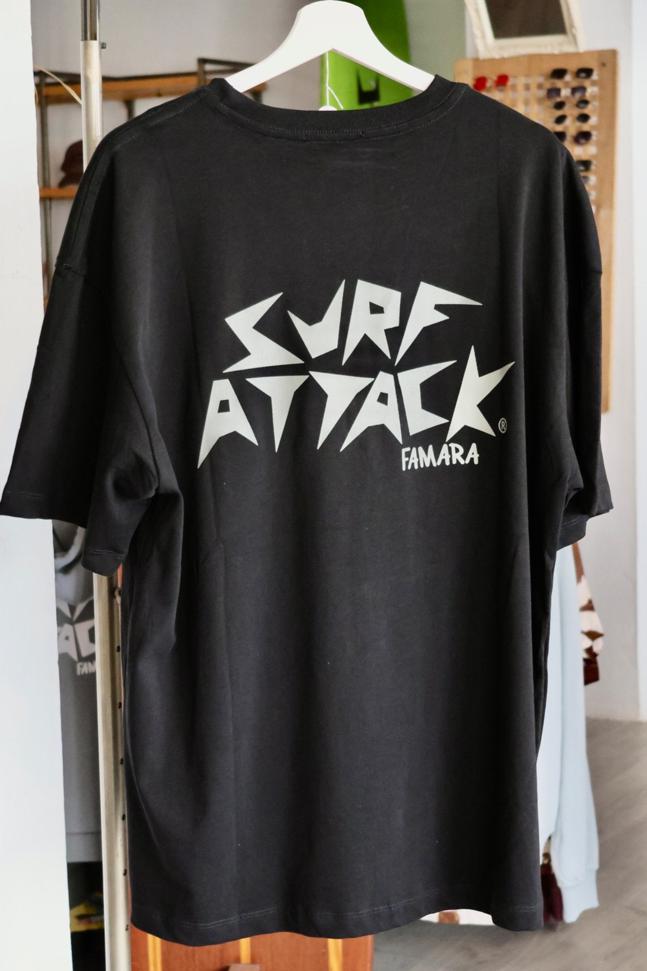 Original Black Surf Attack T-Shirt - Surf Attack Famara – Surf Lessons & Surf Shop Lanzarote