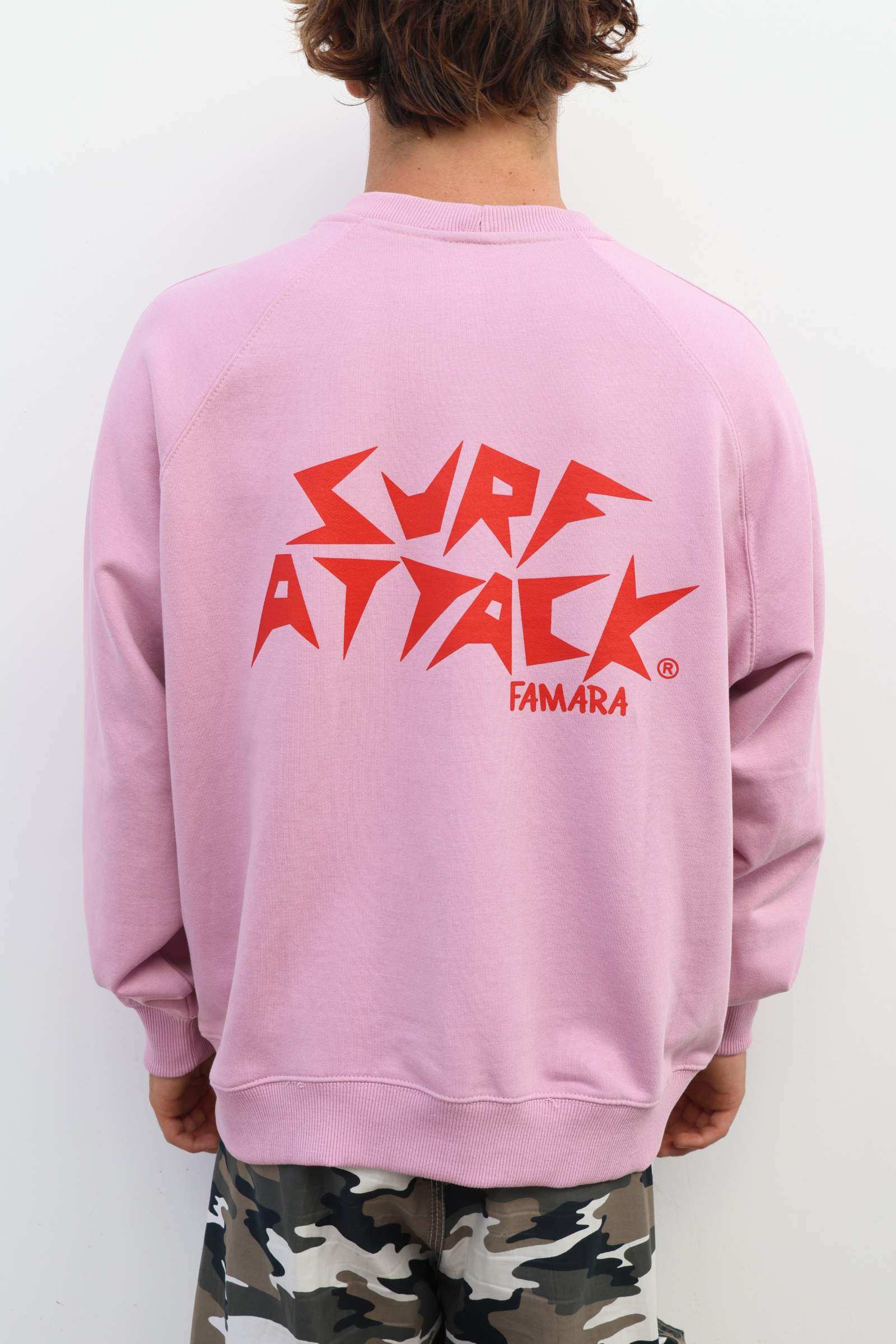 Light grey Surf Attack Sweatshirts with embroidered logo and ultra-soft cotton blend design