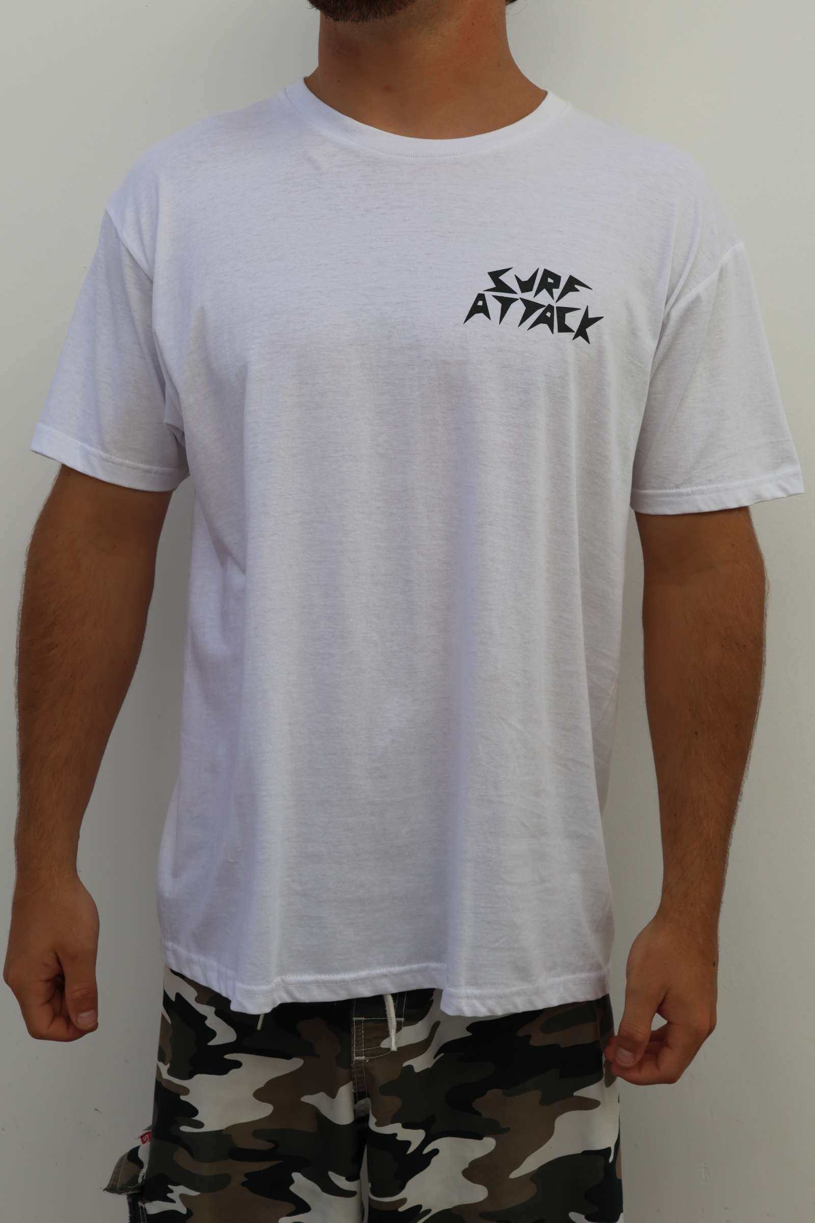 Original Surf Attack T-Shirts with vintage wash and tone-on-tone logo design