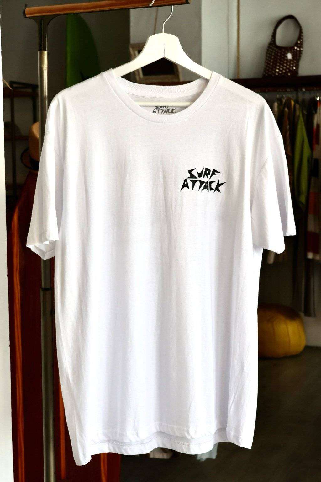 Original Surf Attack T-Shirts with vintage wash and tone-on-tone logo in relaxed fit cotton tee