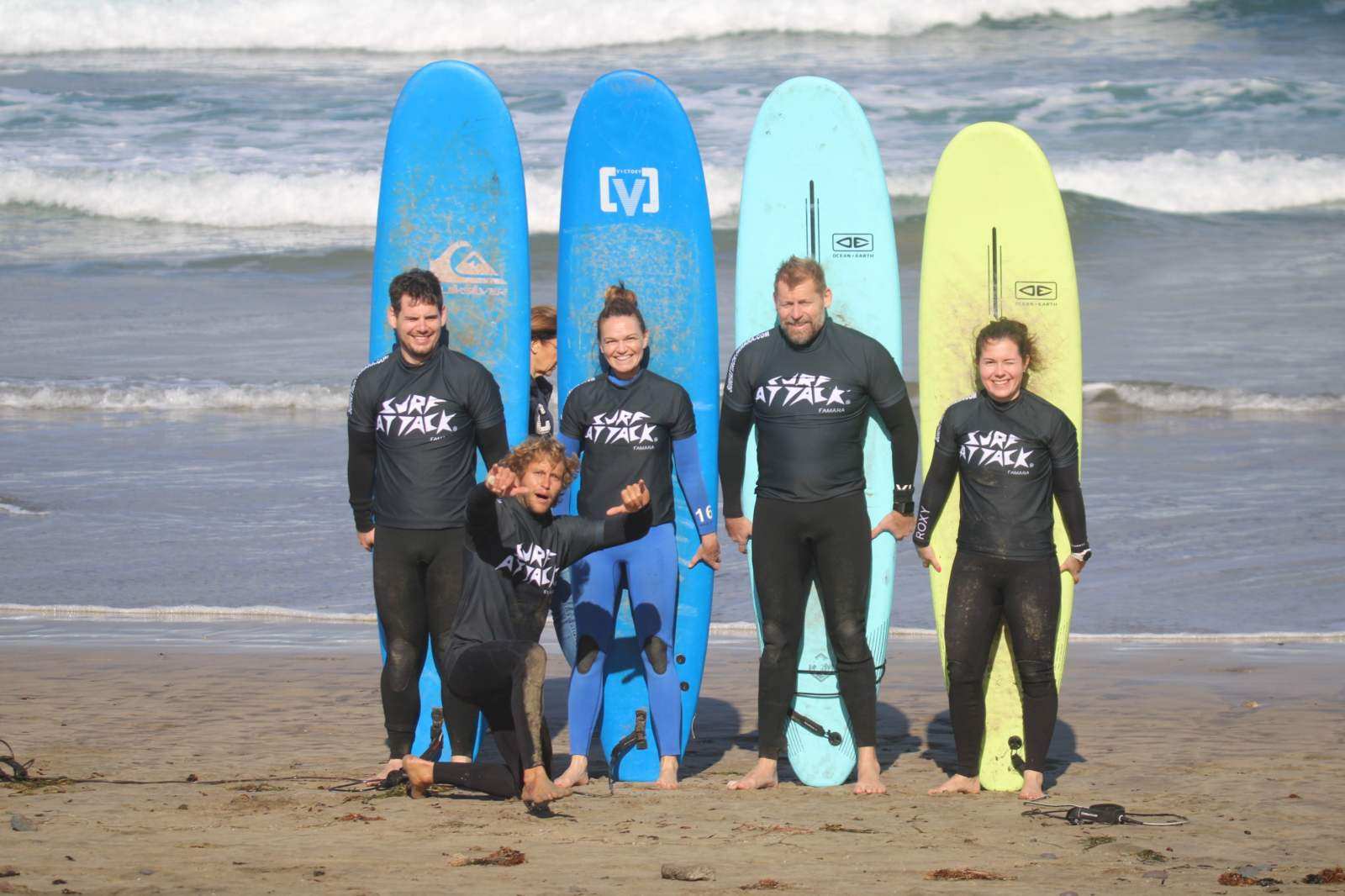 Small group surf lesson on Famara Beach, Lanzarote with expert instructors and full equipment provided